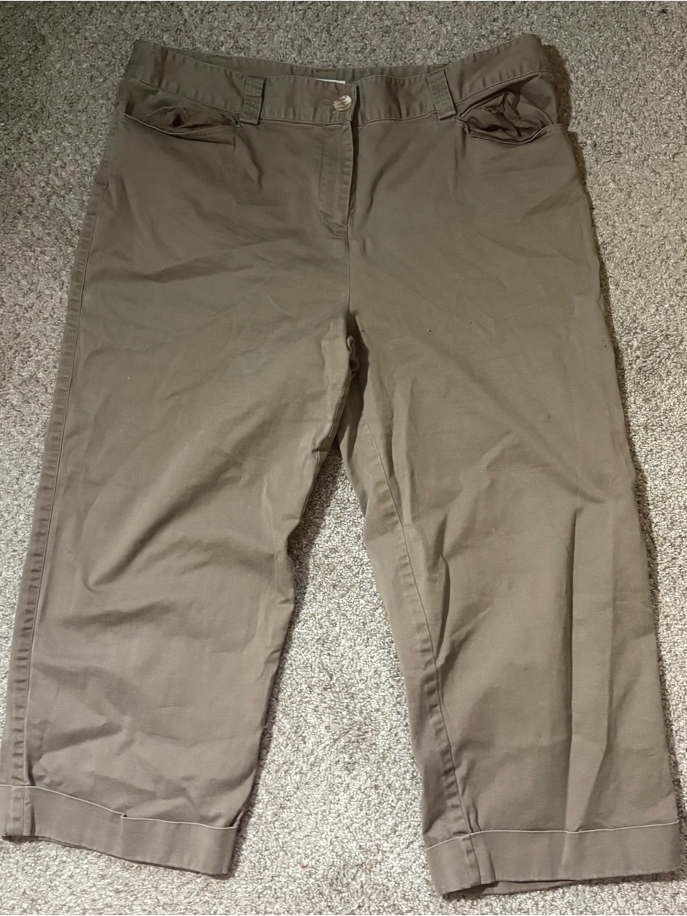Women’s Christopher & Banks Brown Chino Pants Size 16